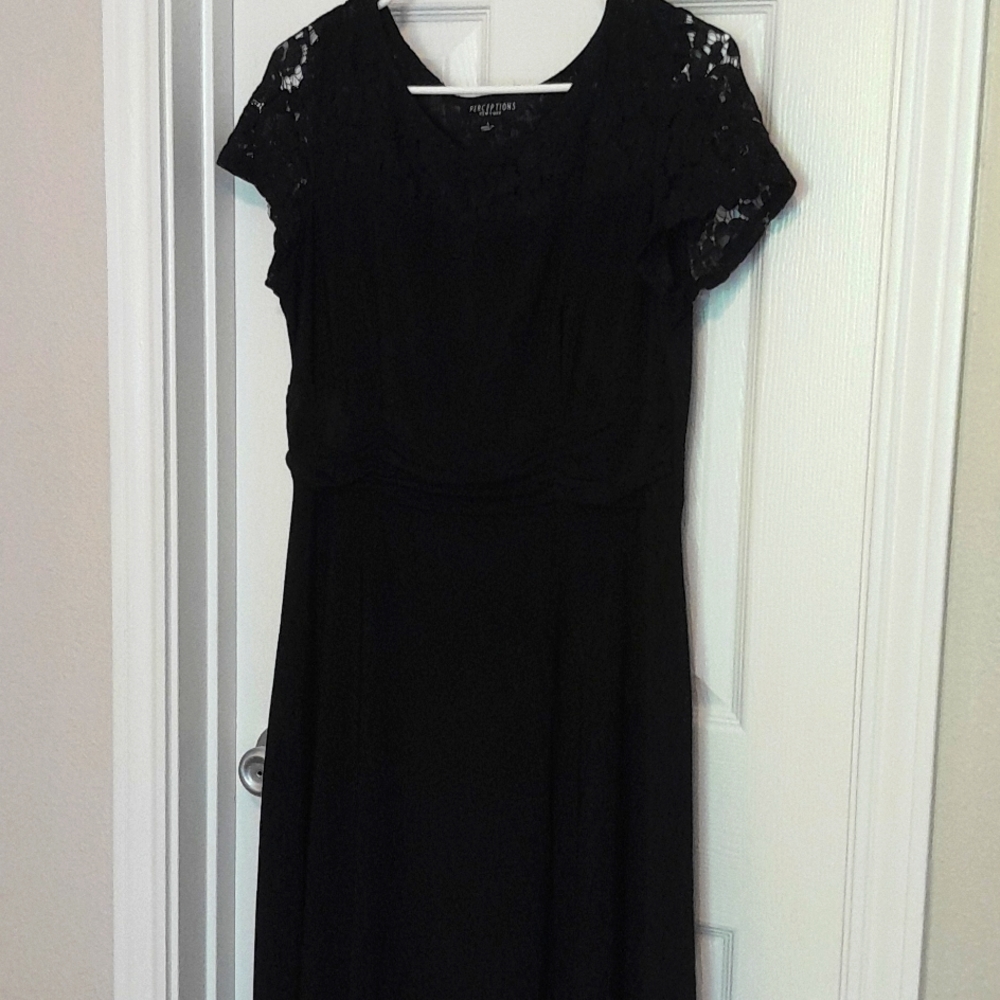 Large Woman's Perceptions New York Black Dress